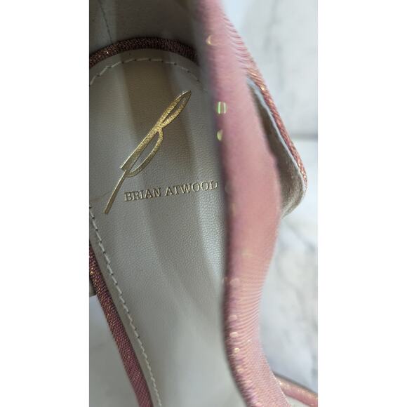 Brian Atwood pink glittering strappy sexy high heels size 6 - Picture 2 of 14